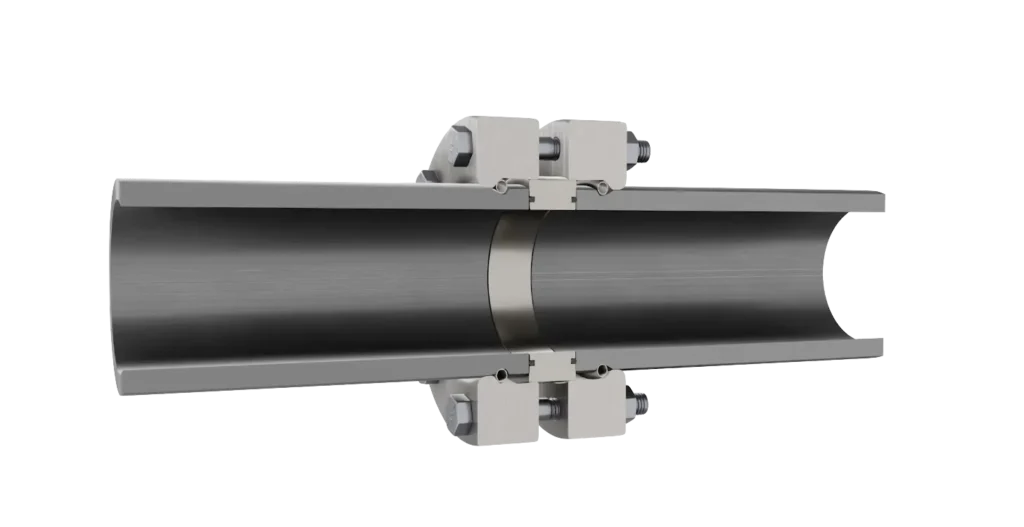 Cutsection of Non-Welded Piping Joint