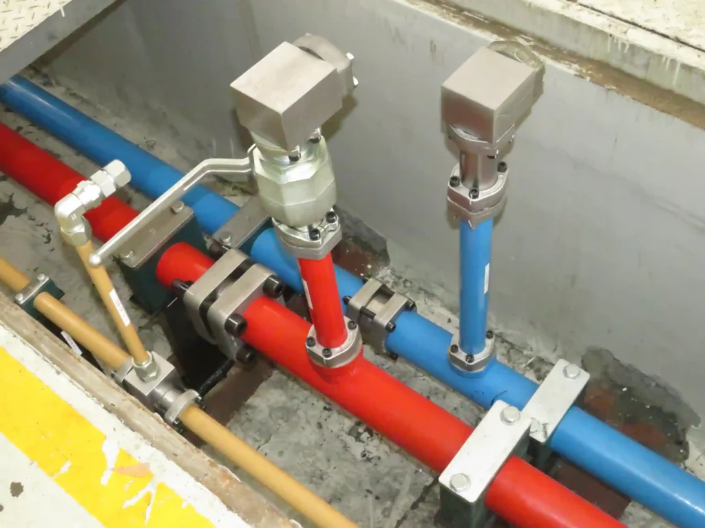 Tube-Mac Hardline tap out points of pressure and return line for ARAI fatigue test lab