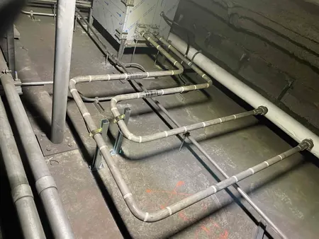 Pyplok® on expansion loop of Brooklyn Tunnel Water Mist Piping.